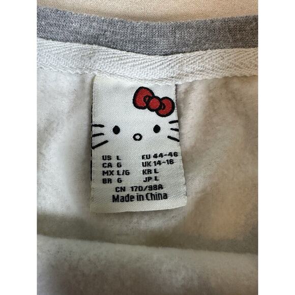 Hello Kitty Polka Dots Pullover Sweatshirt Womens Top Size Large Kawaii - Picture 4 of 6
